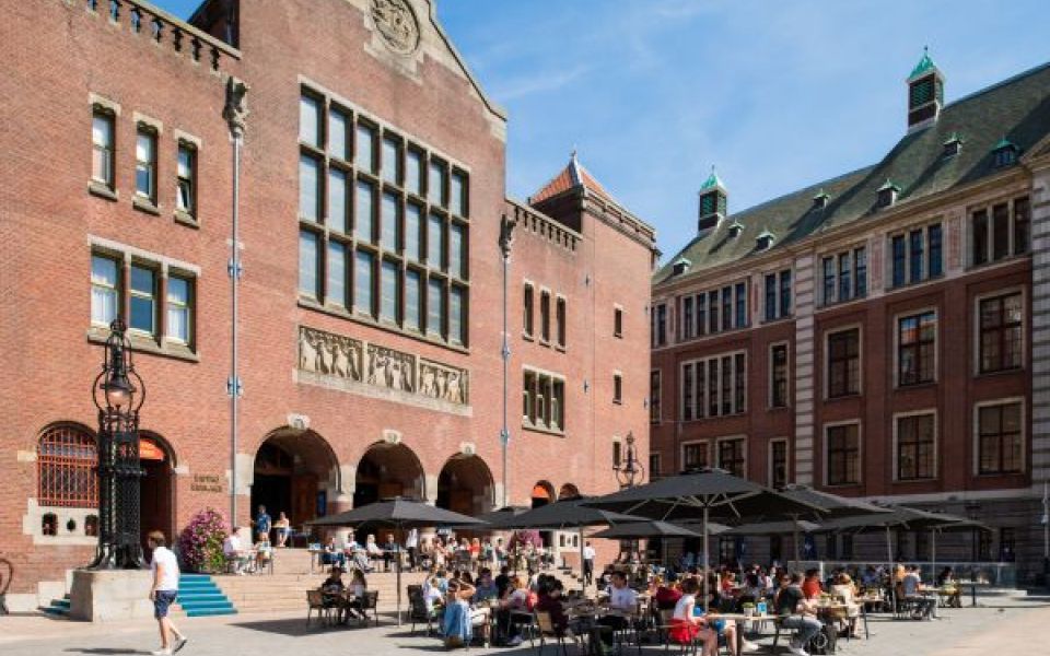 Outside terrace of Bistro Berlage Amsterdam